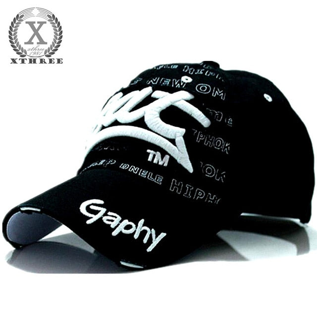 Xthree wholesale snapback hats baseball cap hats hip hop fitted cheap hats for men women gorras curved brim hats Damage cap