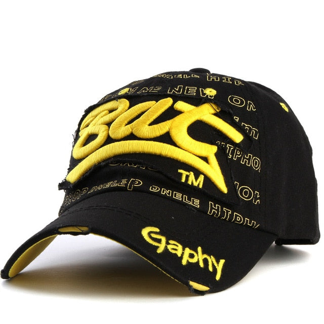 Xthree wholesale snapback hats baseball cap hats hip hop fitted cheap hats for men women gorras curved brim hats Damage cap